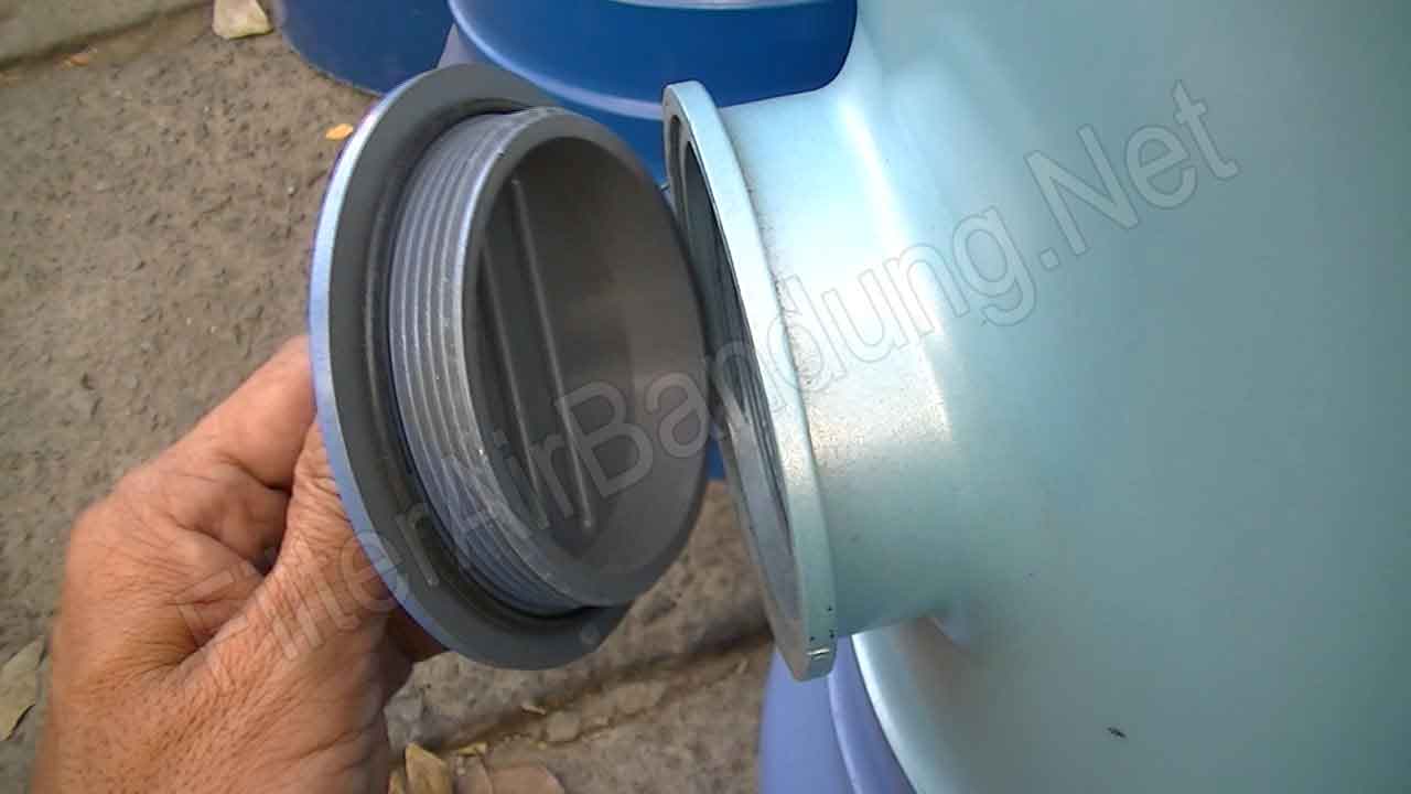 tabung filter air pvc drat tutup lobang media bawah